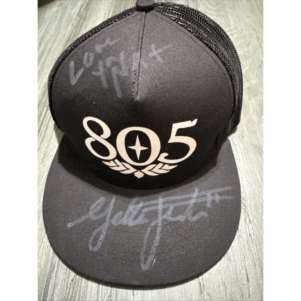 Signed 805 Firestone Walker Brewing Trucker Hat Cap Black Mesh Snapback